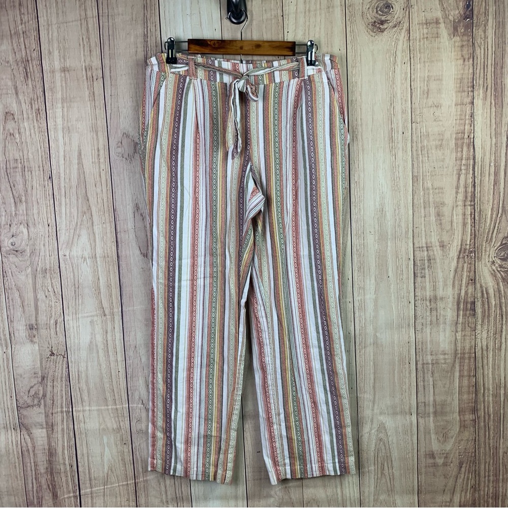 Soho‎ Striped Linen Blend Pants